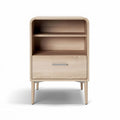 Wooden nightstand with open shelves and one drawer 40 x 35 x 60cm