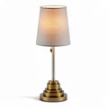 Table lamp with metal base and fabric shade 30 x 30 x 50cm in gold color