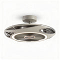 Modern ceiling fan with integrated LED light 30 x 30 x 10cm in silver finish