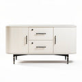 Modern sideboard cabinet with two drawers and two cabinets in white finish 120 x 40 x 70cm
