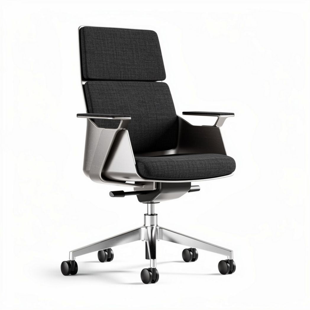 Ergonomic office chair with adjustable armrests and breathable fabric 60 x 65 x 110cm